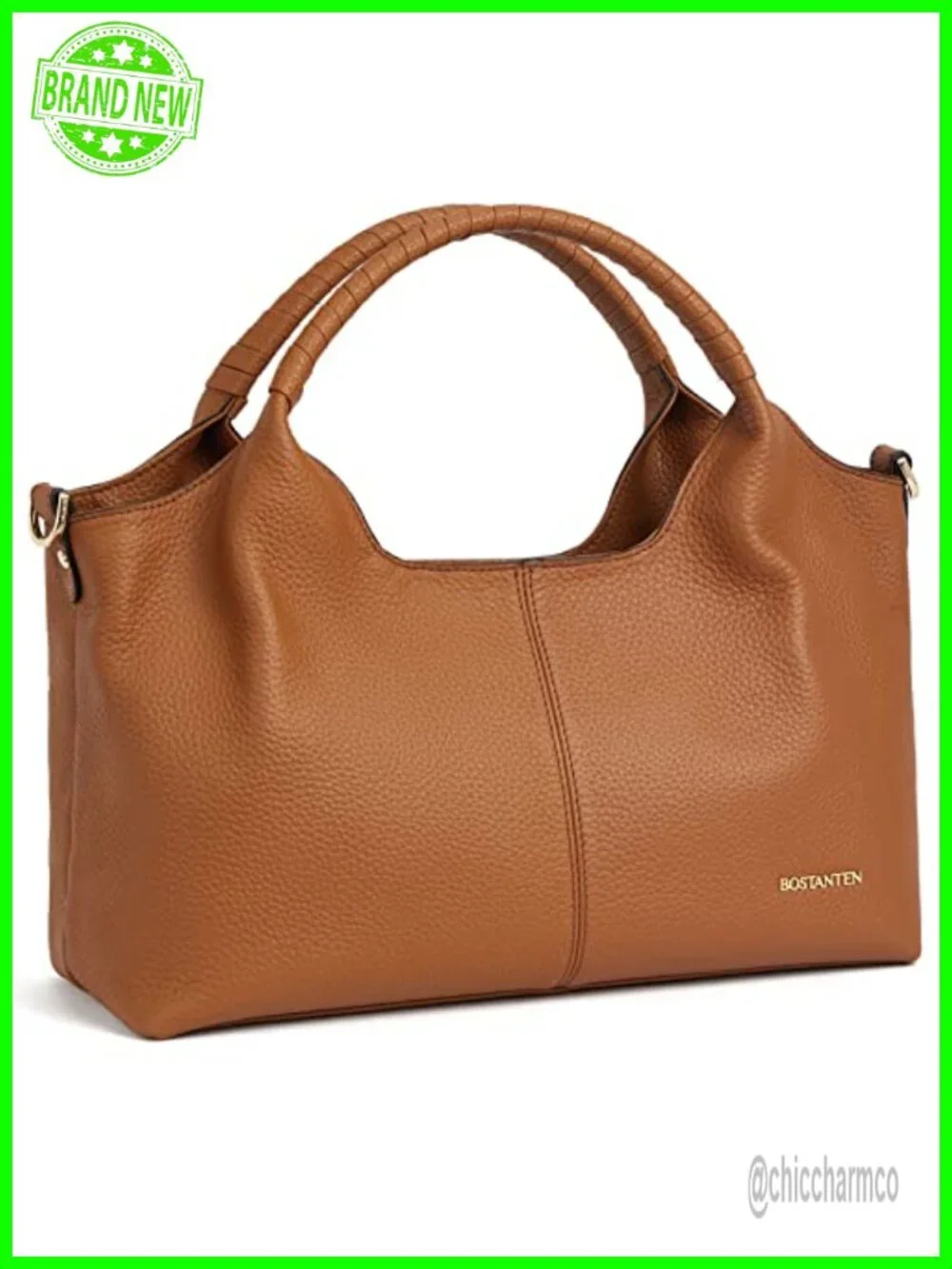 Genuine Leather Satchel Purse Adjustable Strap Top Handle Handbag